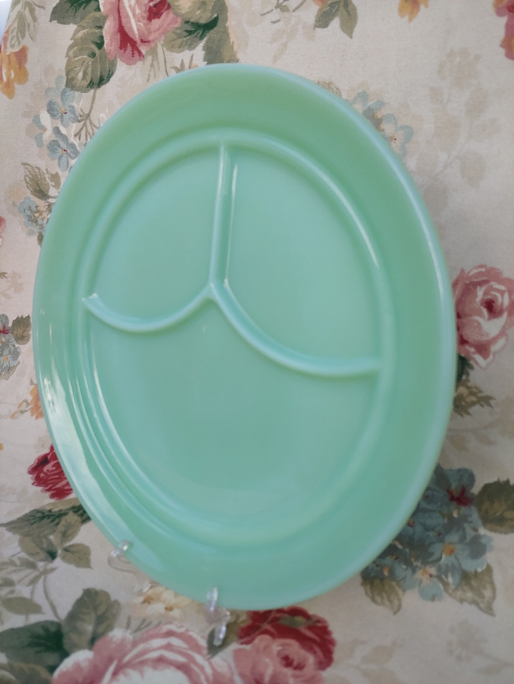 Vintage Fire King Jadeite Restaurant Ware 3 Compartment Grill Diner Plate - Picture 6 of 16
